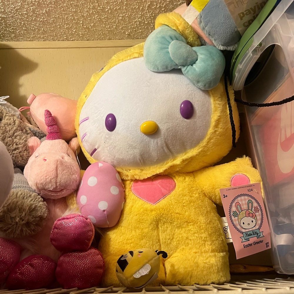 Hello Kitty Yellow and Blue Stuffed Animal Plush